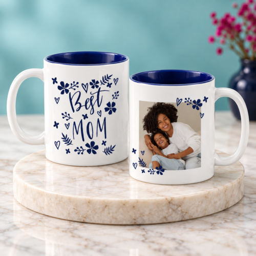 Caneca de Porcelana Personalizada — Interior Colorido