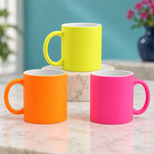 Caneca de Porcelana Neon Personalizada